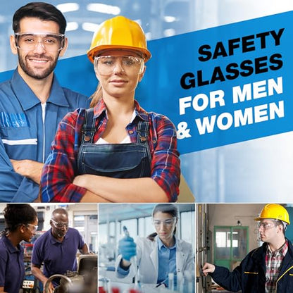 RUGGED BLUE Visitor Safety Glasses For Men & Women | Ansi Z87 Certified Safety Glasses For Shooting Range | Anti-Scratch
