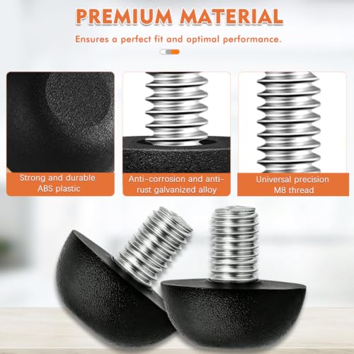 8-Piece 8mm x 1.25 M8 Portable Adjustable Furniture Leg Leveler - color: 8pcs