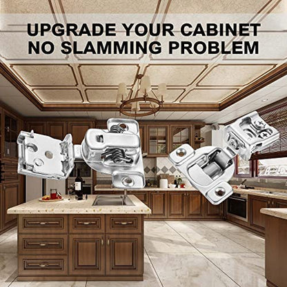 Soft Close Cabinet Hinges for Kitchen, 1” Overlay, 4 Pack - size: 1 Inch Overlay