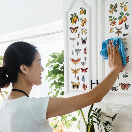 OLYCRAFT 3pcs/Set Insects Rub on Transfers for Furniture and Crafts 6x12 Inch Butterflies Furniture Decals Decor Fruits Furnitures Transfer Stickers for Wood Glass Decor Scrapbooking - style: Insect