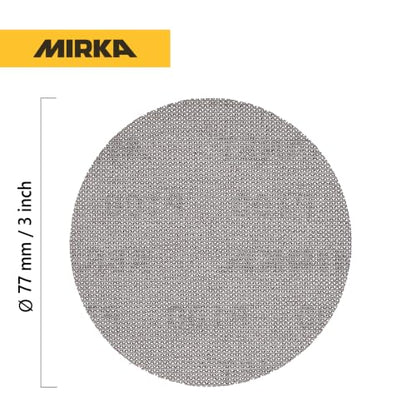 Mirka Abranet 3 Inch 80 Grit Mesh Sanding Discs, Hook and Loop, 50 Pack - size: Grit 80