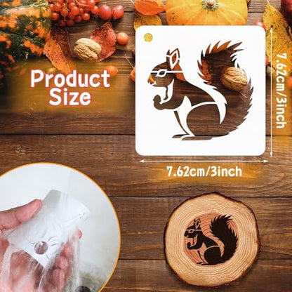 JULMELON 20Pcs Fall Stencils for Painting on Wood Cute Autumn Crafts Kids - style: Fall