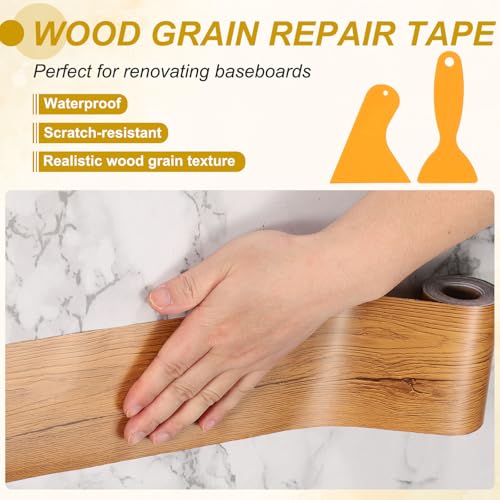 PATIKIL Wood Grain Repair Tape 5"x33" for Furniture Ash-Tone Grain - color: Ash-Tone Grain, size: 5"x33'
