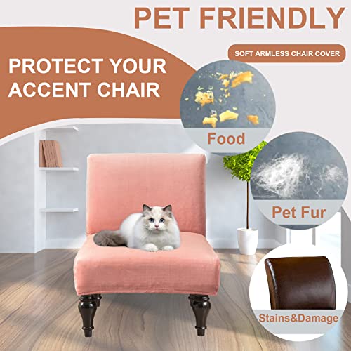 Eco-Ancheng Armless Chair Slipcover Removable Armless Accent Chairs Covers Washable Armless Slipper Chair Slipcover Printed Armless Chair Furniture Protector Covers for Living Dining Room Hotel - color: A22