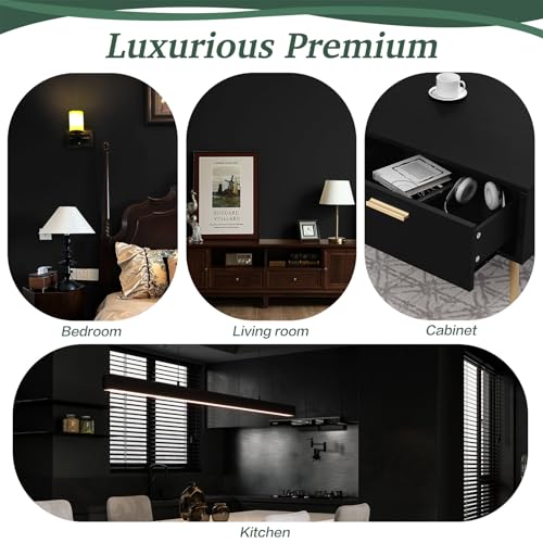 Dimoon 17.7''x78.7'' Peel and Stick Wallpaper Black Contact Paper for New Environmentally Friendly Materials Thickening Upgrade Embossed Renter Friendly Wall Paper Modern Vinyl Wrap Countertop Bedroom - color: Black, size: 17.7" x 78.7"
