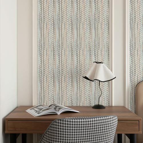 Main Street Peel and Stick Wallpaper Sheets, Woven Stripe, 12-Pack - style: Woven Stripe Design