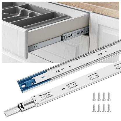 Goldenwarm 1 Pair 22 Inch Soft Close Drawer Slides - size: 22 Inch, style: 1 Pair