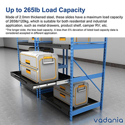 VADANIA #K53 28" Soft Close Heavy Duty Drawer Slides - color: #K53 - Soft Close, size: 28 Inch