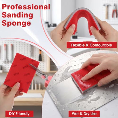 100 Pcs Sanding Sponge Assortment, Sandpaper Assortment Bulk