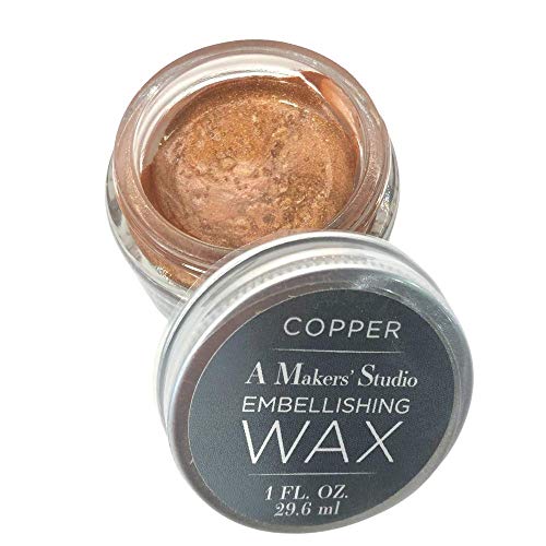 A Makers Studio - Embellishing Wax - Metallic Soft Wax and Gilding Wax - Use As Finishing Wax and Decorative Protective Furniture Wax Topcoat On Chalk Paint Finishes - Copper - color: Copper
