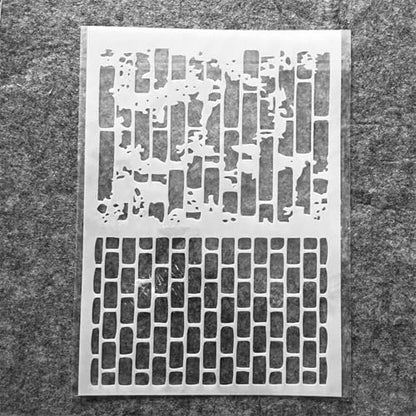 TIAMECH A4 Reusable Brick Bamboo Stencil for Painting - style: Painting