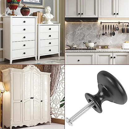 Matte Black Cabinet Knobs 4 Pack Black Drawer Knob Dresser Knob - color: Matt Black, size: 4