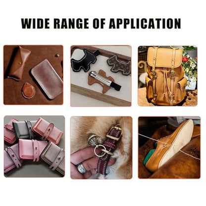 Fbshicung Upholstery Repair Sewing Thread Kit and Heavy Duty Household Hand Needles, Including 7 Styles of Leather Canvas Sewing Needles,Scissors and 3 Rolls Nylon Thread (60Yard Per Roll)