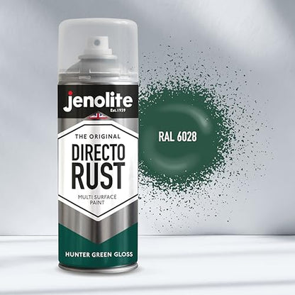 JENOLITE Directorust Gloss Finish Aerosol, Hunter Green 1x13.5oz - color: Hunter Green