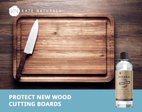 Kate Naturals Mineral Oil for Wood Cutting Board, Food Grade, Odorless,16oz - size: 16 fl oz