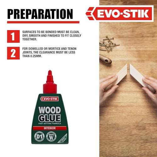 EVO-STIK Wood Glue Clear - 125ml - Interior - Extra Strong - size: 125ML