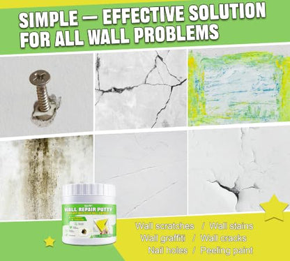 Drywall Patch Repair Kit, 17.6oz Spackle Kit for Cracks, Nail Holes & Dents - size: 500g
