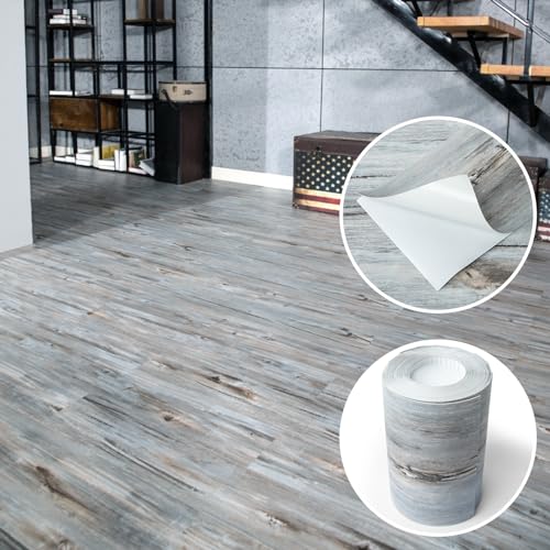Art3d Wood Textured Peel and Stick Vinyl Floor Tiles, 40-Pack, Dust Grey - color: Dust Grey