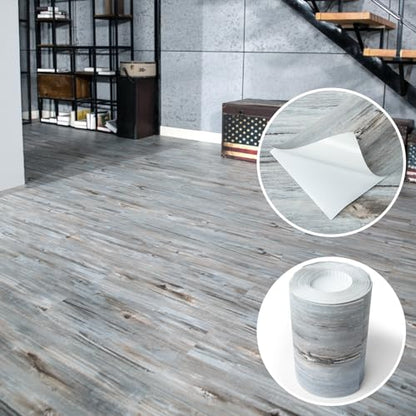 Art3d Wood Textured Peel and Stick Vinyl Floor Tiles, 40-Pack, Dust Grey - color: Dust Grey