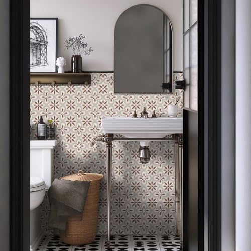 VICCI 24Pcs Peel and Stick Backsplash Tile Stickers 5.9x5.9 inch - color: Art-230, size: 5.9x5.9IN*24PCS