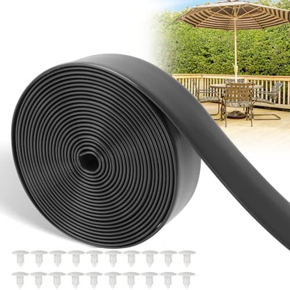 LukLoy 2" Wide 20ft Long Vinyl Straps for Patio Chairs Repairs, Black - color: Black, size: 20 Ft strap + 20 rivets