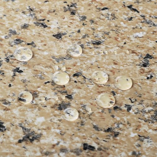 GloryTik Brown Marble Contact Paper Self Adhesive Film Peel and Stick Wallpaper 17.7''X236'' Granite Look Glossy Surface Paper Thicken Waterproof for Kitchen Countertop Bathroom Counter Decor Vinyl - size: 17.7" x 236"