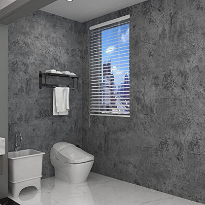3yecao 16"×1181" Extra Thick Large Size Blue Grey Concrete Wallpaper Peel and Stick Waterproof Dark Blue Gray Concrete Cement Contact Paper Vinyl Industrial Textured Sticker for Bedroom Bathroom Gym - color: Grey Blue, size: 16" x 1181"