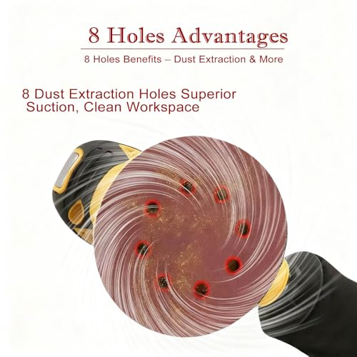 70 PCS 5 Inch Sanding Discs, 400 Grit Hook and Loop Sandpaper for Orbital Sander, Round Sanding Pads for Random Orbital Sander, Sandpaper Discs for Wood Metal Polishing - style: TiePan-400#-70pcs