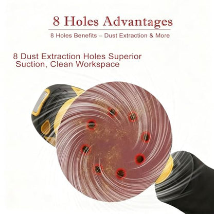 70 PCS 5 Inch Sanding Discs, 400 Grit Hook and Loop Sandpaper for Orbital Sander, Round Sanding Pads for Random Orbital Sander, Sandpaper Discs for Wood Metal Polishing - style: TiePan-400#-70pcs