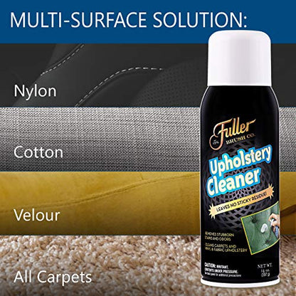 Fuller Brush Upholstery Cleaner – Foaming Multi-Surface Spray for Fabric, Carpet, Vinyl & Car Seats – Removes Stains & Odors Without Residue – Restores & Refreshes – 22 oz (Pack of 1) - size: 14 Ounce (Pack of 1)