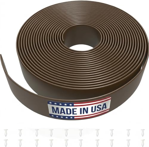 2" x20' ft Vinyl Outdoor Patio Lawn Furniture Repair Strap Strapping Matte Finish (Brown) + 20 Free Rivet - color: Brown