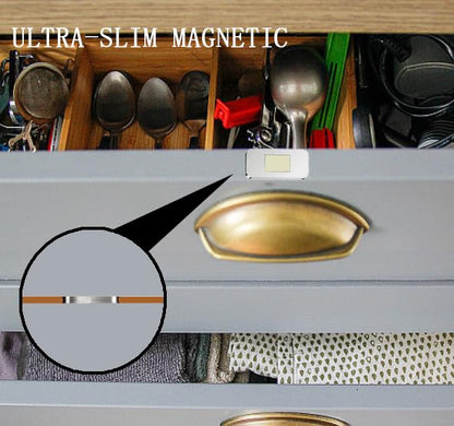 6 Pack Extra Strong Magnetic Cabinet Door Catch: No-Drill Invisible Ultra Thin Magnets, Drawer Magnets with Strong Adhesive to Stay Closed, for Kitchen, Bathroom, Closet, RV Door Closing