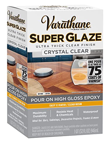 Varathane Crystal Clear Super Glaze High Gloss Epoxy Finish Kit - color: Crystal Clear