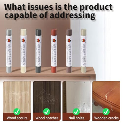 Wood Filler Sticks, Black, Scratch Repair Crayons - color: Black