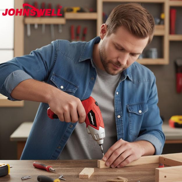3.6V (RED) CORDLESS SCREWDRIVER 32+1pc USB Small Power Screwdriver Set.
