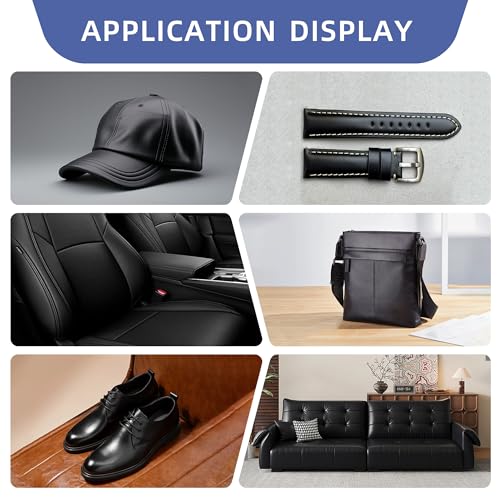 Black Faux Leather,Marine Vinyl Fabric,Pleather Sheets for Crafts. - color: Shiny Black, size: 1/3 Yard