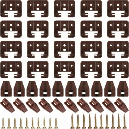 Ripeng 20 Set Drawer Slides and Guides Replacement with Stoppers
