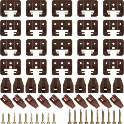 Ripeng 20 Set Drawer Slides and Guides Replacement with Stoppers