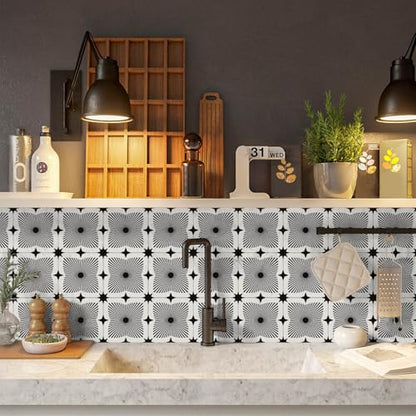 VICCI 12Pcs Peel and Stick Tile Stickers 5.9x5.9 Waterproof Tiles Decals - color: Art-224, size: 5.9x5.9IN*12PCS