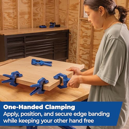 Kreg Edge Band Spring Clamp, Woodworking Clamp, Set of 4