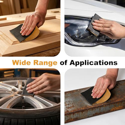 80 Grit Sandpaper Roll, 3-2/3" Wide 11 Yards Long Wet Dry Sanding Sheet
