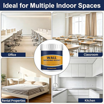 Drywall Repair Kit, Drywall Hole Patch Repair Kit, Wall Spackle Paste 3.53OZ to Fix Wall Surface Holes and Creak Damage with White Wall Repair Putty, Scraper, Sanding Pad Fill Quick and Easy Solution