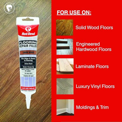 Red Devil 056045 Flooring Repair Filler, 5 oz., Dark Wood, 4 Pack - color: Dark Wood, size: Pack of 4