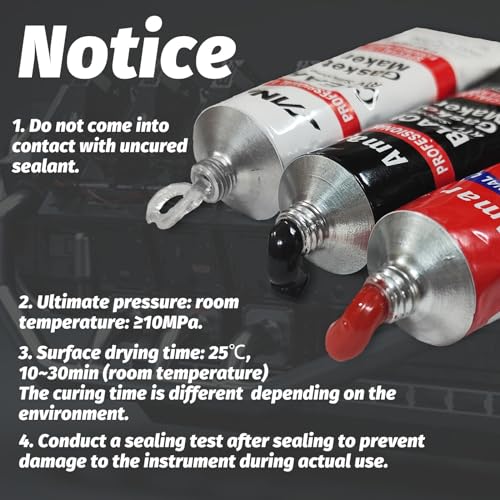 1DFAUL RTV Silicone Gasket Maker, High Temp Silicone Resist Oil, Gray, 170g - color: Gray, size: 170g