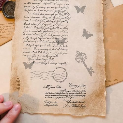 3 Sheets Vintage Scripts Rub on Transfers for Crafts, 12×6in