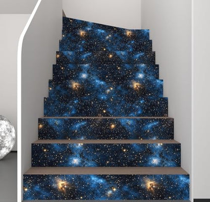 Laatse Dark Starry Sky Wallpaper Peel and Stick 17.5"x 393",Black/Blue - color: Black/Blue, size: 17.5" x 393"