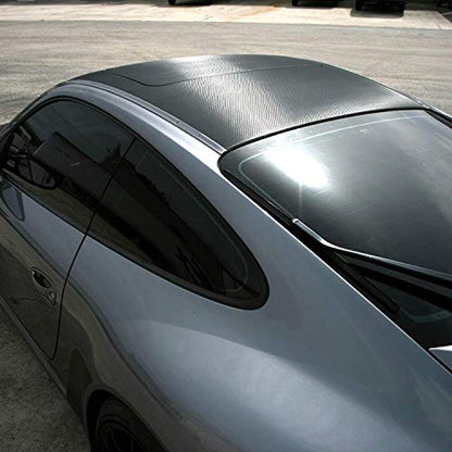 LZLRUN 3D Black Carbon Fiber Car Vinyl Wrap Self-Adhesive Film 5ft x 75ft - color: Black, size: 5ft x 75ft