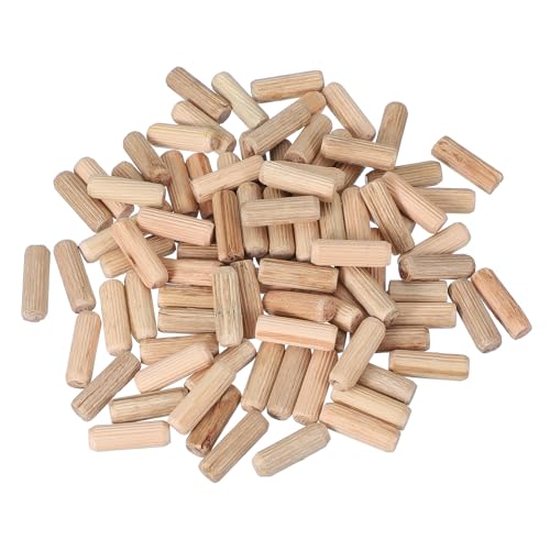 MECCANIXITY Wooden Dowel Pins 3/8" x 1-3/16" (10mm x 30mm) Straight Dowel Rods Wood Fluted Dowels Rods for Crafts Furniture DIY Hardwood Count 120 - size: 3/8" x 1-3/16"