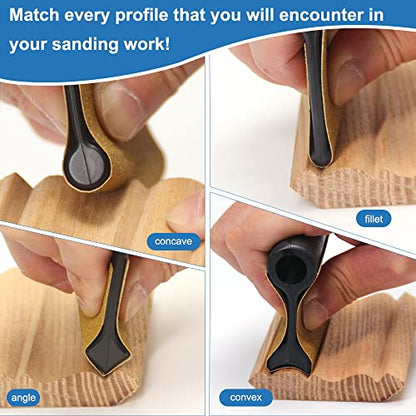 11 PCS Contour Sanding Grips with 21 Profiles