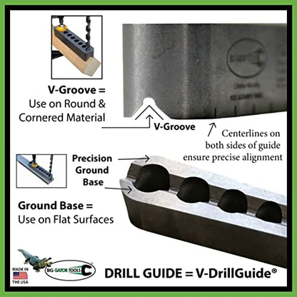 Big Gator Tools SDGMINI MINI V-Drill Guide 21 Drill Sizes by Big Gator Tools